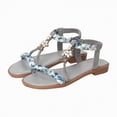thumbnail image 3 of TOWED22 Toddler Girls Sandals Girls Toddler Sandals Little Girls Kids Shoes Light Blue,3, 3 of 9