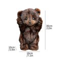 thumbnail image 4 of 9.84 Inch Jointed Alpaca Wool Plush Bear - Handmade With Glass Eyes, 4 of 5