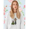 thumbnail image 2 of Corgi Chopper And Sidecar Sweatshirt Women -Fab Funky Designs, Female XX-Large, 2 of 4