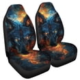 thumbnail image 2 of POLERO Car Seat Covers for Women Fire and Water Wolf Print Easy to Install Soft Universal Fit Durable Elastic Automotive Seat Covers for Trucks SUV Sedan, 2 of 7