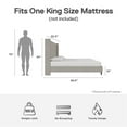 thumbnail image 5 of Pemberly Row Upholstered Platform Bed Frame - King in Textured Gray Canvas, 5 of 13