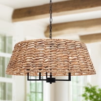 LNC Eopncks 5-Light Matte Black Traditional Cage Chandelier