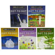 Brain Games Large Print Dot to Dot 5 pc Book Set