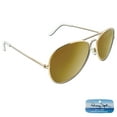 thumbnail image 2 of Panama Jack Flat Lens Aviator Sunglasses (Gold/Brown), 2 of 3