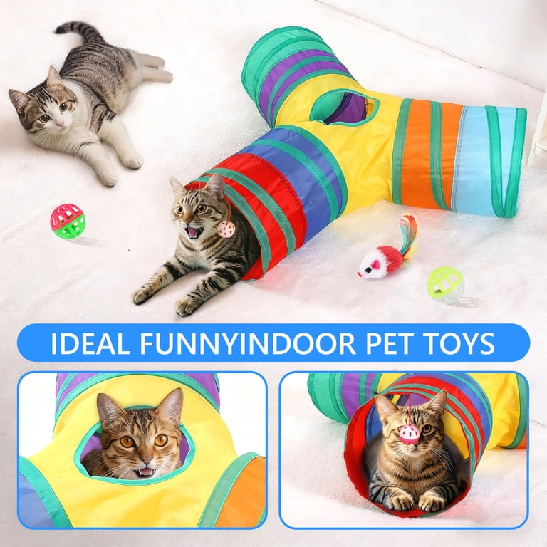 Semfri 21-Piece Interactive Cat Toy Set with Y-Tunnel photo 8