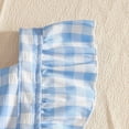 thumbnail image 3 of Sopiago Baby Girl Clothes Summer Outfit Newborn Strawberry Bow Ruffle Sleeveless Tulle Romper Dress Cute Infant Onesie Sky Blue,0-3 Months, 3 of 6
