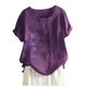 thumbnail image 5 of Camisetas de Manga Corta para Mujeres, Camiseta de Manga Corta Impresa Casual Hecha de 95% Poliéster 5% Spandex para Todas las Estaciones, Camisetas de Manga Corta para Mujeres, 5 of 6