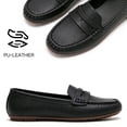 thumbnail image 4 of CHICVOMEY Women's Soft Leather Flats - Memory Foam Flats with Non-Slip Thin Sole - Slip-On Business Casual Loafers for Walking & Work Shoes, 4 of 8