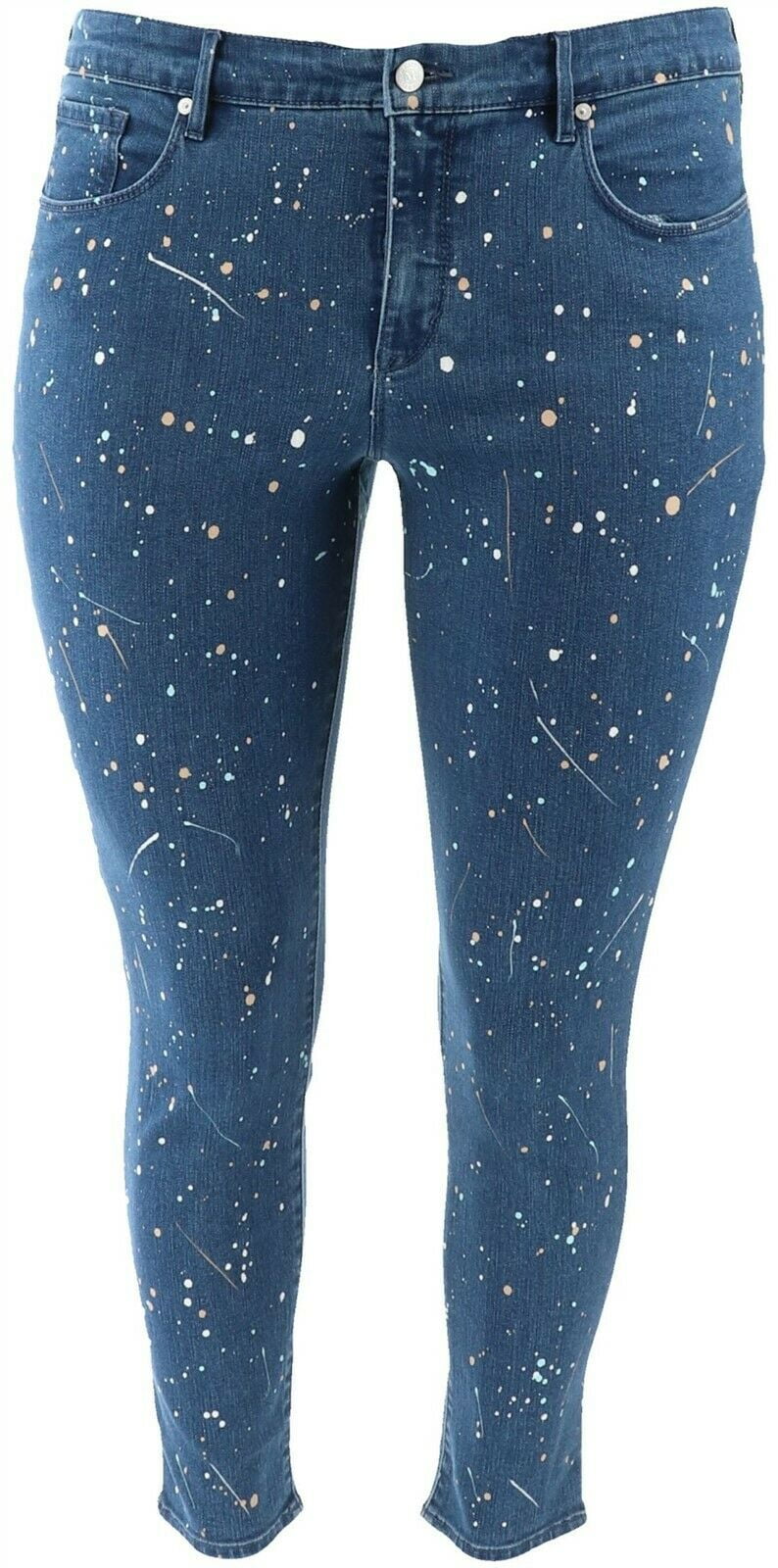 Martha Stewart Martha Stewart Petite Paint Splatter Ankle Jeans Women