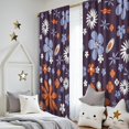 thumbnail image 5 of Blackout Kids Curtains,Darkpurple Daisy Flower Orange Petals Pattern Childrens Insulated Curtains Set Of 2,Bedroom Essentials,Toddler Room Decor 52"x84", 5 of 5