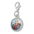 thumbnail image 2 of Superman Thinking Antiqued Bracelet Pendant Zipper Pull Charm with Lobster Clasp, 2 of 5