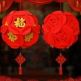thumbnail image 3 of Farmhouse Wreath Chinese New Year Red For Chinese Spring Festival Wedding Festival Restaurant Decoration, Household Pendant, 3 of 4