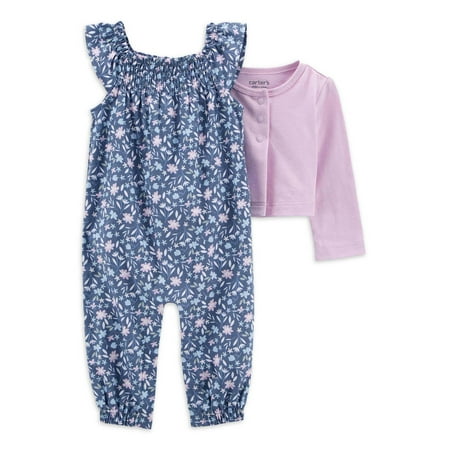 

Carter s Child of Mine Baby Girl Jumpsuit Set 2-Piece Sizes 0-24M