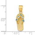 thumbnail image 2 of 14K Gold December/Cz Birthstone Flip Flop Pendant Charm Jewelry 25 x 8 mm, 2 of 3