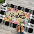 thumbnail image 6 of Floral Decor Door Mat Welcome Flowers Doormat Non Slip Colorful Entrance Reusable Home for Spring Summer Decor Front Door Mats Indoor Outdoor Rug 17"x30", 6 of 6