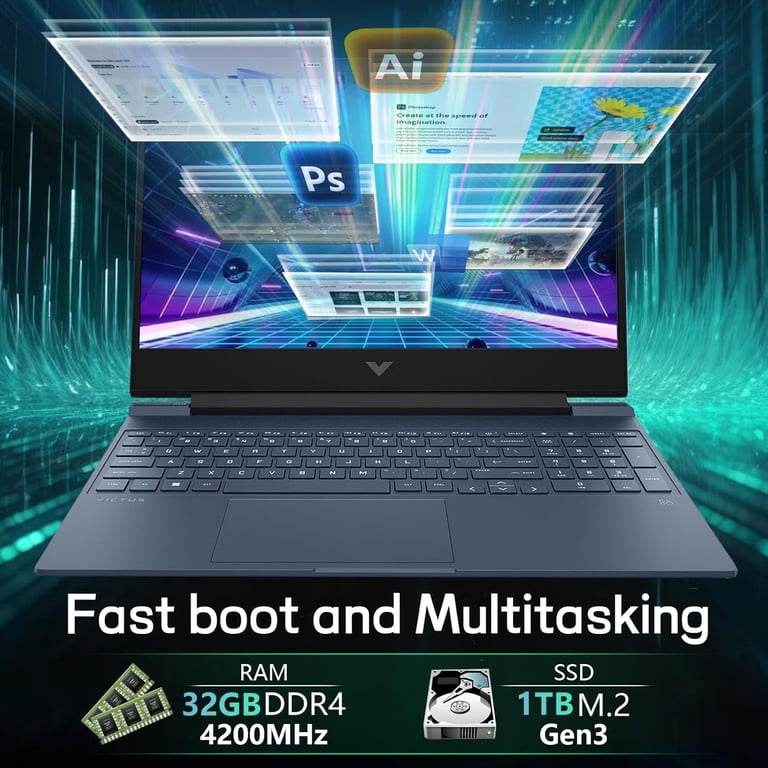 HP Victus 15 Gaming Laptop, 15.6
