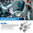 thumbnail image 2 of Tornillos de parabrisas Unique Bargains para Harley Touring FLTRX Road Glide 2015-2023 4 tornillos 4 arandelas aleación de titanio tono plateado, 2 of 6