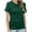 Green 02, variant on Clearance Womens Clothing Erwazi Summer Short Sleeve Tops for Women Round Neck Ruched T-Shirts Solid Color Basic Loose Casual Tees Shirts