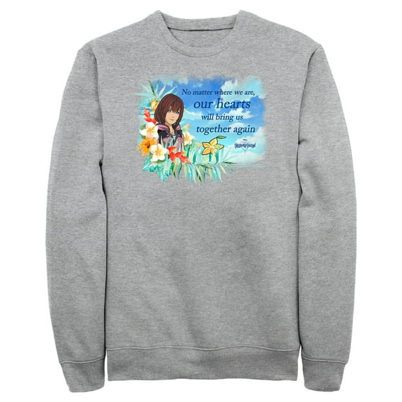 Men's Kingdom Hearts 3 Our Hearts Will Bring Us Together Again Sweatshirt Athletic Heather Large