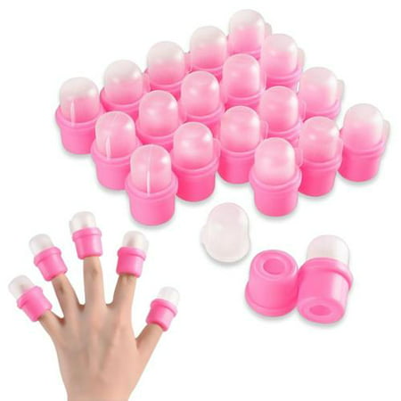 Zodaca 20 x Cap DIY Wearable Salon Nail Acrylic UV Gel Polish Remover Soak Soakers Tool For (Best Place To Get Acrylic Nails Done)
