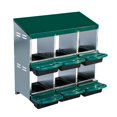 thumbnail image 1 of Eastvita Lockable Chicken Nesting Box with 6 Compartments - Easy Egg Collection Protection Green without Legs, 1 of 6