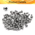 thumbnail image 3 of HUGFEGWE M5X12mm Machine Screws Phillips Pan Head Screws Bolts 0.8mm Pitch 304 Stainless Steel Fully Threaded Short Thread Rod Small Screws for Instruments Archery Tab Portable Monitor 50 Pieces, 3 of 6