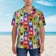 thumbnail image 2 of Fotbe Colorful Bulldog Camisa Hawaiana para Hombre Unisex – Camisa Casual de Verano con Botones de Manga Corta de Algodón y Lino,3X-Large, 2 of 7