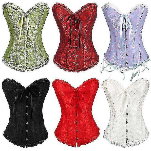 Corsé moldeador Evago Vintage Palace para mujer, corsé sin tirantes con ballenas de satén y cordones, corsé sobre el busto para novia