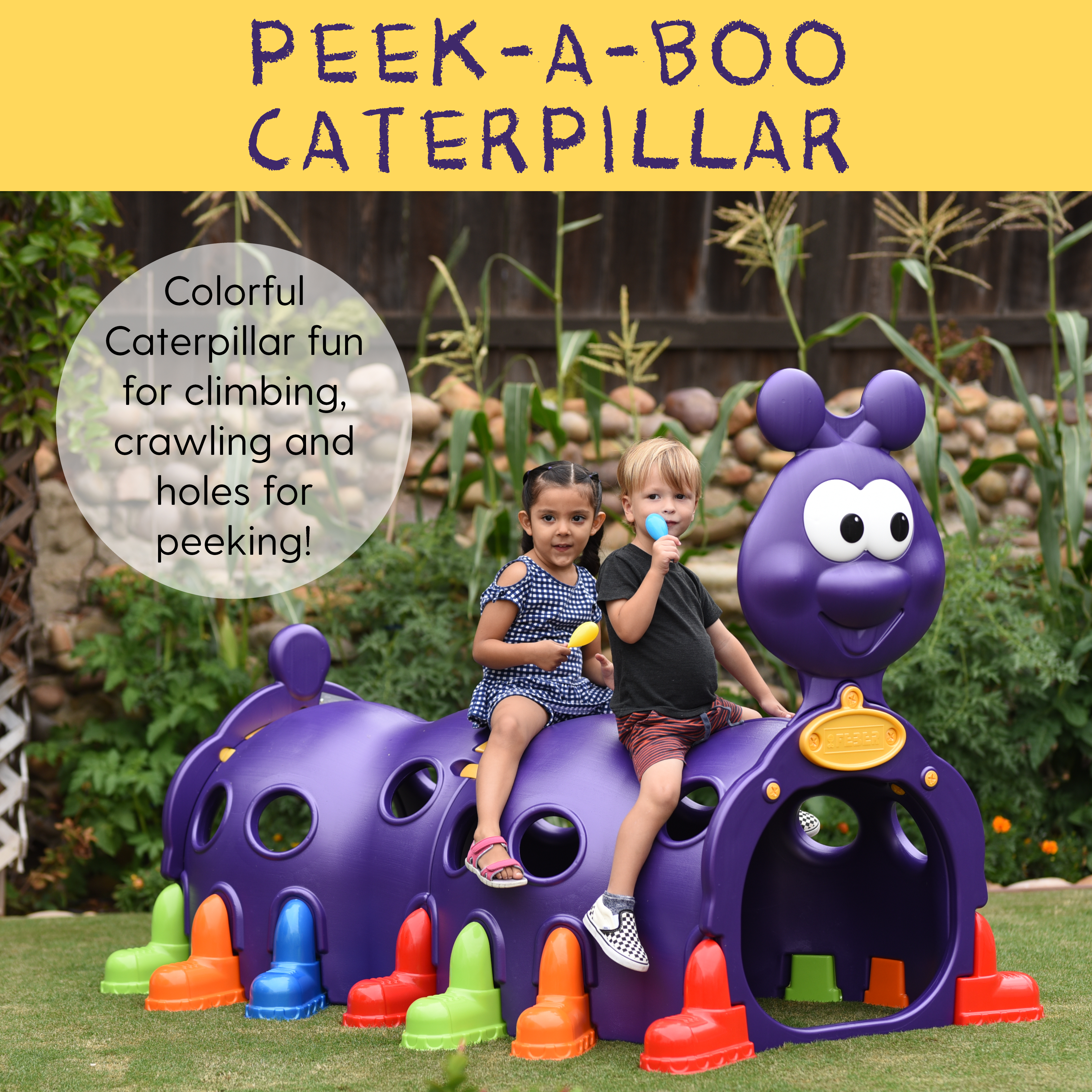 Ecr4kids Indoor Outdoor Caterpillar Plastic Climbing Play