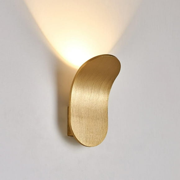 Lámpara de pared LED moderna Colco Aplique de la pared Aluminio cepillado 230 V 5 W Oro