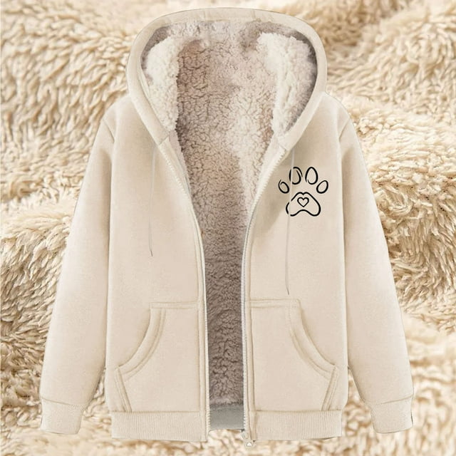 LOVZFMLL Vestes pour Femmes à la Mode Imprimées en Molleton à Capuche