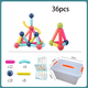 thumbnail image 2 of Juego de 36 bolas y varillas magnéticas, barras de construcción magnéticas, bloques de construcción, fichas, juguetes apilables para niños a partir de 3 años (36 piezas), 2 of 5