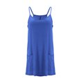 thumbnail image 6 of Girls Tennis Dress with Shorts Casual Summer Spaghetti Straps One Piece Romper Dresses with Pockets Workout Cute Outfits for Kid 5-15 Y, 6 of 7