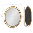 thumbnail image 6 of Kate and Laurel Baron Pivot Mirror, Gold 21" Diameter, 6 of 9