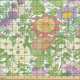 thumbnail image 2 of Ambesonne Floral Fabric by the Yard Upholstery, Pointy Petals Flowers Motif, 3 Yards, Multicolor, 2 of 5