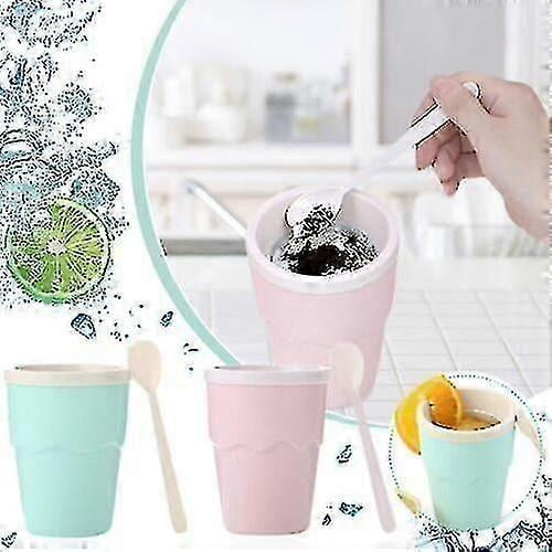 Slushy Maker Cup With Spoon, Quick Frozen Smoothies Cup Magic Slushy Cup, Homemade Protable Smoothie Mug
