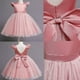 thumbnail image 4 of Pink 02 Vestido de tul de cumpleaños con flores para niña pequeña, vestido de boda con lazo sin espalda, ropa de fiesta para niños, vestido rosa de princesa, vestidos con lazo par, 4 of 5