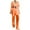 Orange, variant on Wancir Women's 2024 Fall Two Piece Outfits Blazer Jacket and Wide Leg Pants Pockets Business Casual Suit Sets