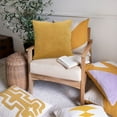 thumbnail image 3 of Ox Bay and Stacy Garcia 20" x 20" Ochre Velvet Reversible Cotton Adult Decorative Throw Pillow, 3 of 7