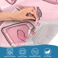 thumbnail image 5 of Yayeee Kitchen Curtains Tier Set of 2 Light Filtering 57"x36" Over Sink Window Panels, Phones and Hearts, 5 of 7