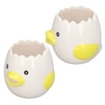 thumbnail image 3 of Egg Separator Ceramic Quick Separation for Easy and Efficient Egg White and Yolk Separation Hand Painted Cute Chick Shape Large Capacity, 3 of 8