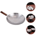 thumbnail image 3 of Miangastore Wooden Handle Wok Pan Stainless Steel Pan Seafood Crayfish Pot Kitchen Cookware, 3 of 9