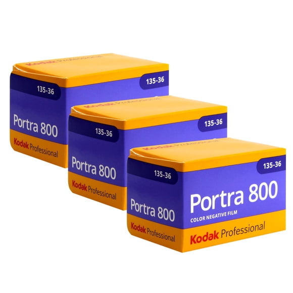 Película Kodak Professional Portra 800, negativo en color, 35 mm, x3