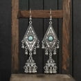 thumbnail image 3 of RSAMD Vintage Silver Ethnic Turquoise Drop Earrings Boho Jewelry Gift for Women-Style B, 3 of 9