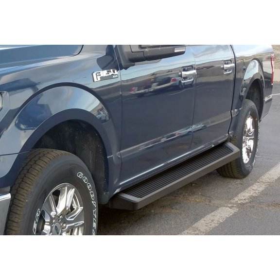 2015-2019 Ford F-150 SuperCrew Cab 2017-2019 Ford F-250/F-350 SuperCrew Cab Black Finish 6 Inch iRunning Board Door to Door Side Bar Side Step Running Board