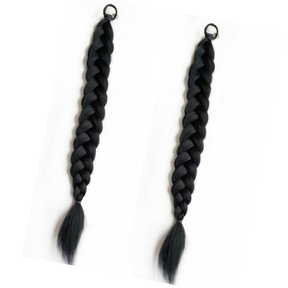 Natural Look Synthetic High Ponytail Braid Bubble Hairpiece For Women Clip In Design