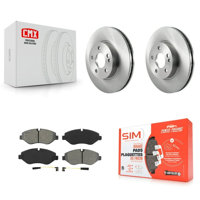 Transit Auto Front Disc Brake Rotors and Semi-Metallic Pads Kit for Car 2016-2023 Mercedes-Benz Metris K8S-103523
