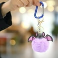thumbnail image 6 of shyuyusa Halloween Bats Keychain Accessories - Cute Pom Fuzzy Car Keychain for Handbag Backpack Purse, 6 of 6