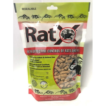 RatX Rodent Control Pellets, Rat and Mouse Killer, 18 oz