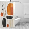 thumbnail image 2 of Yayeee Shower Curtain with Hooks 72"x72" Waterproof Fabric Bathroom Hanging Decor, White Abstract Shapes, 2 of 5